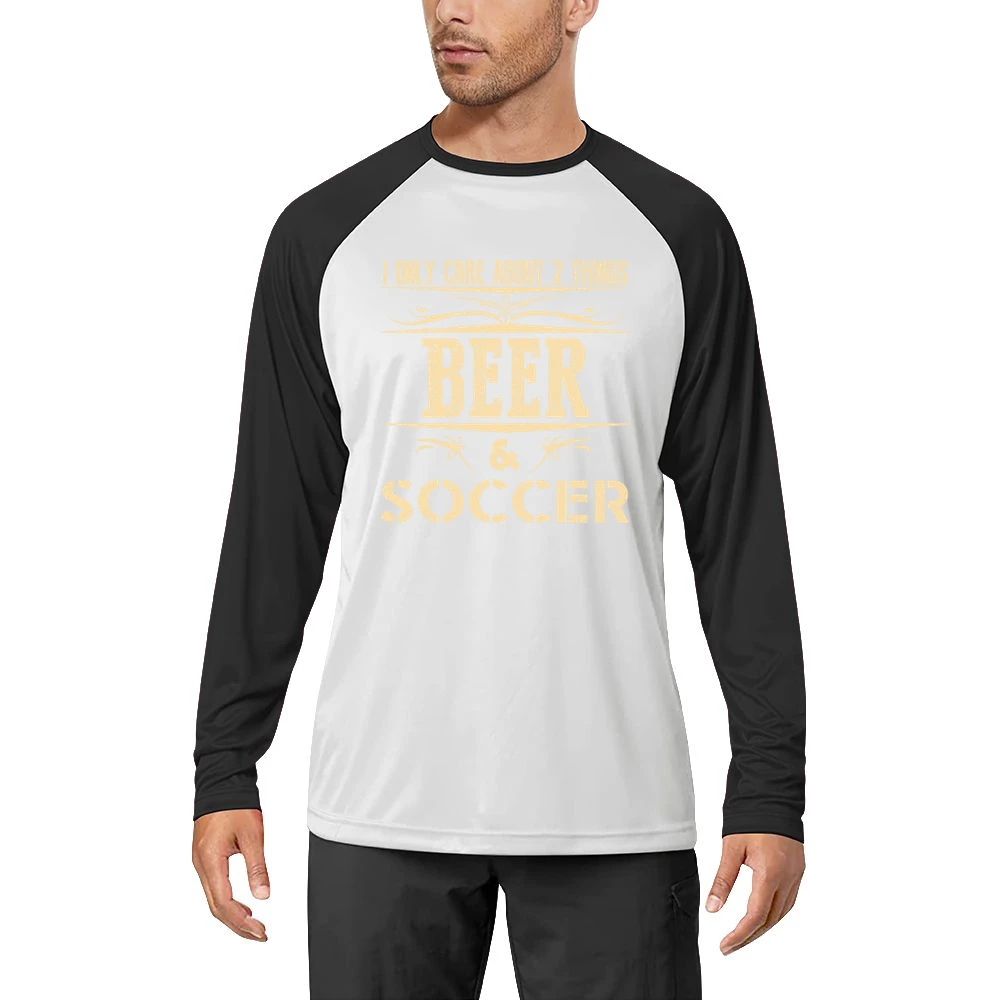I Only Care About 2 Things Beer And Soccer Men Long Sleeve T-Shirt