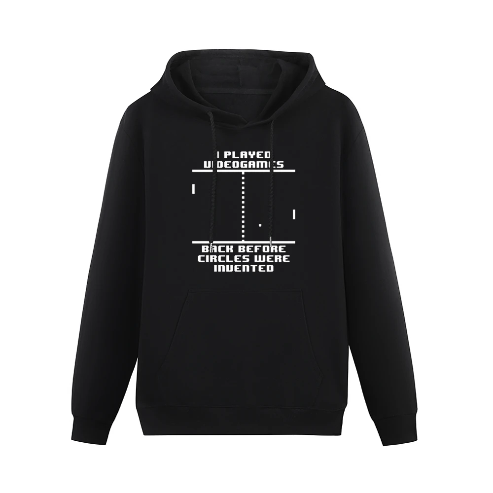 I Played Video Games Back Before Circles were invented Men Hoodie With Pocket