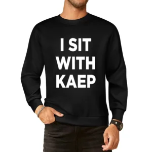 I Sit With Kaep Colin Kaepernick Support National Anthem Protest Footb European Size Pullover Sweater
