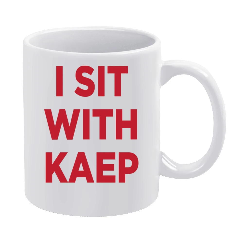 I Sit With Kaep Colin Kaepernick Support National Anthem Protest Footb White Mug