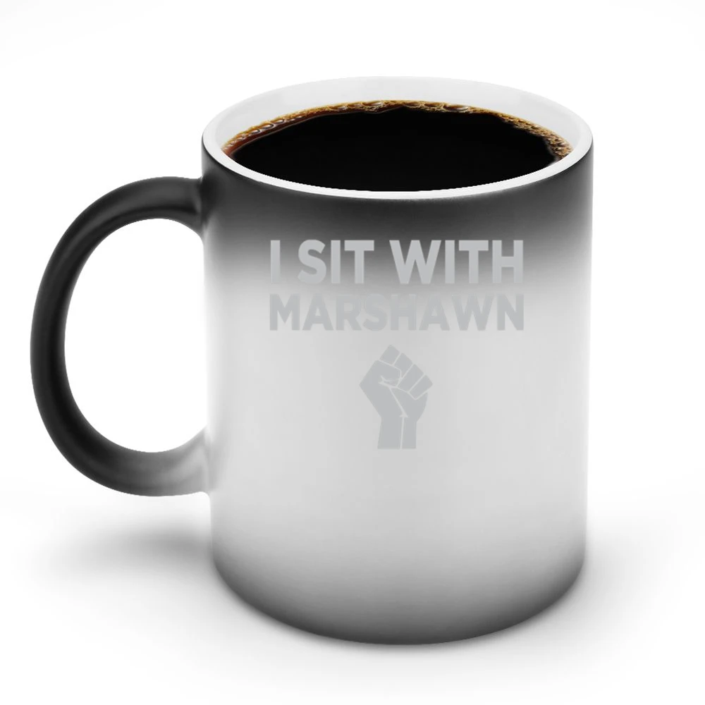 I Sit With Marshawn Lynch Support National Anthem Protest Football T S Discoloration Mug