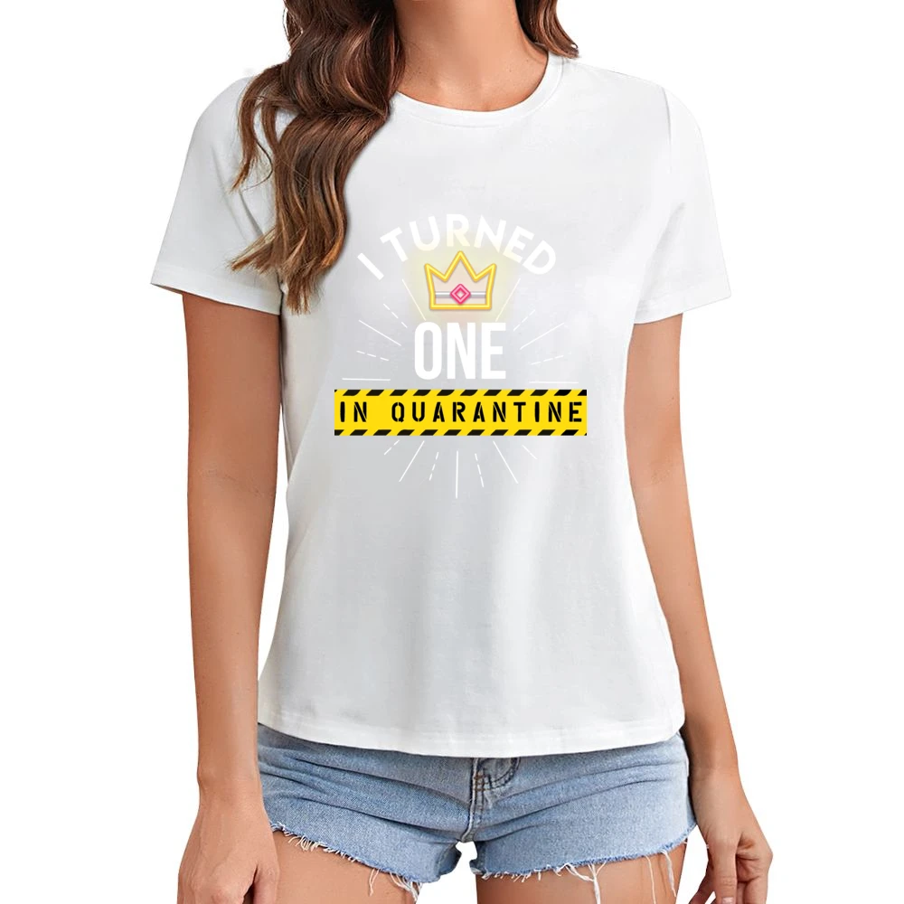 I Turned One In Quarantine Baby Asian Size Women Ladies T-shirt