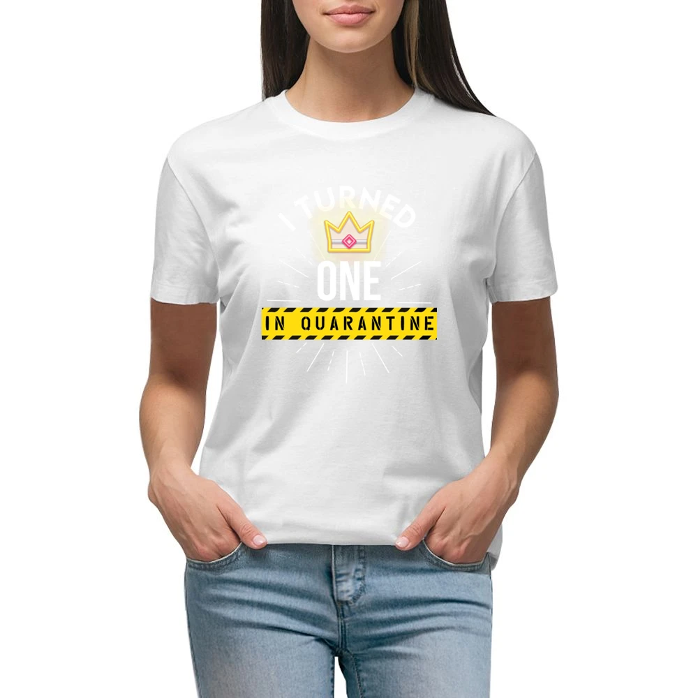 I Turned One In Quarantine Baby Premium Women Ladies T-shirt