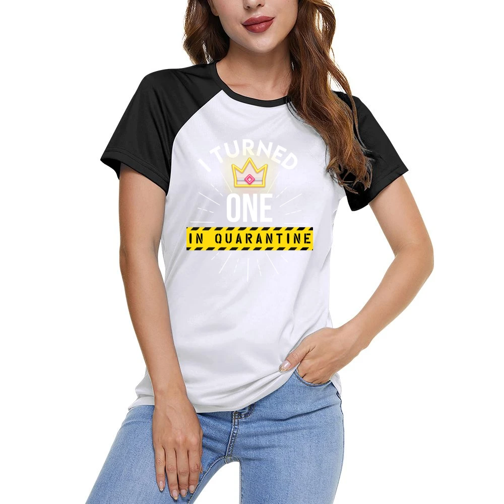 I Turned One In Quarantine Baby Women Ladies Short Sleeve T-Shirt