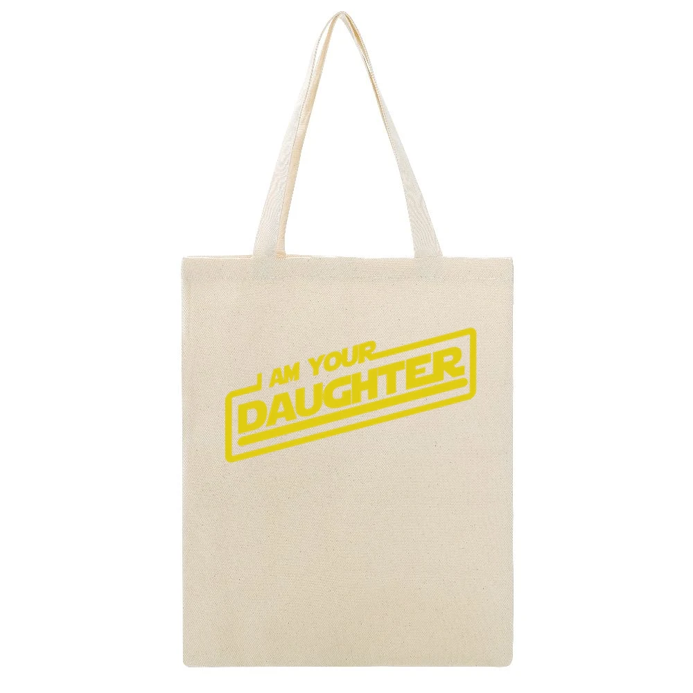 I am your Daughter funny star wars geek skywalker Beige Canvas Tote Shopping Bag