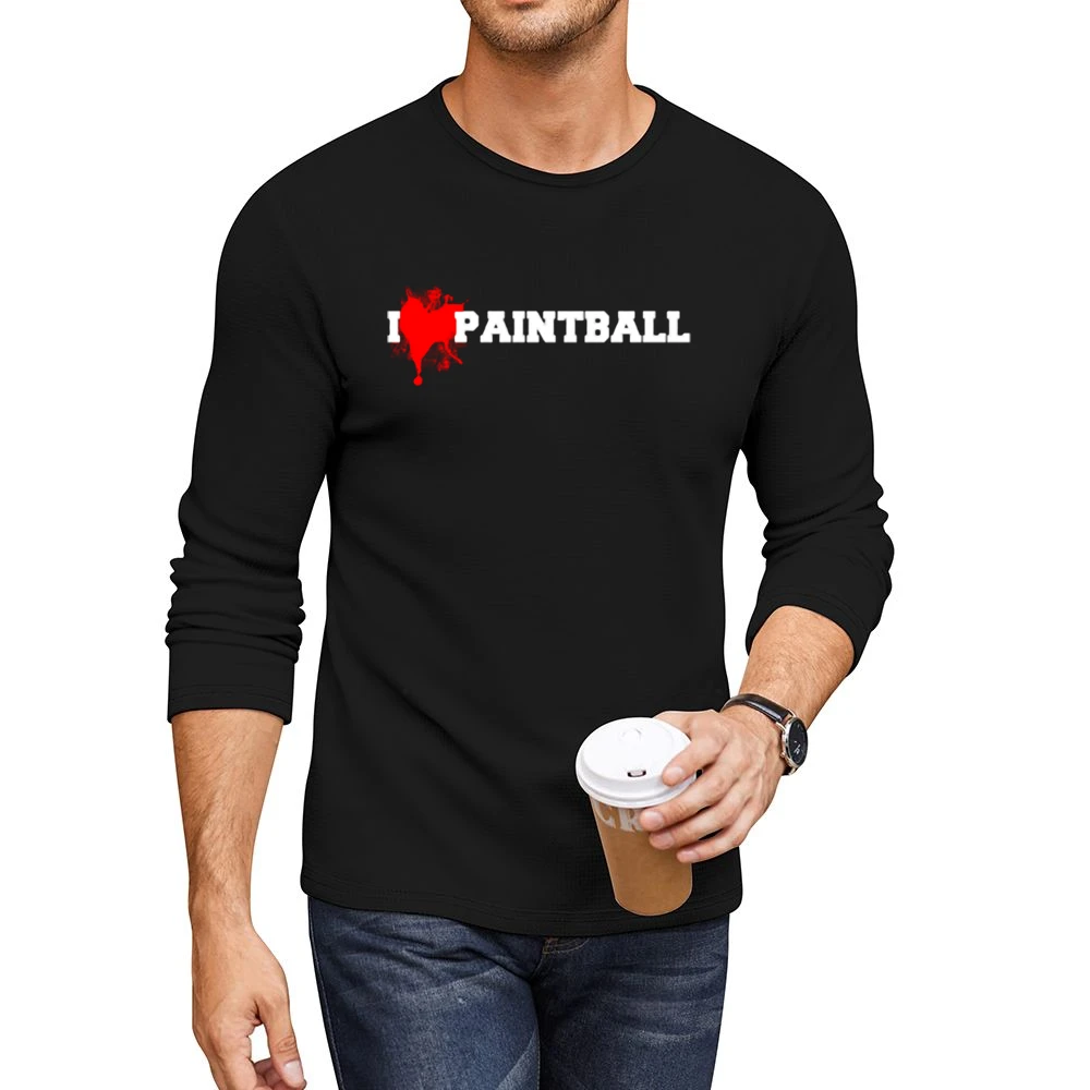 I heart Paintball Men CrewNeck Long Sleeve T-Shirt
