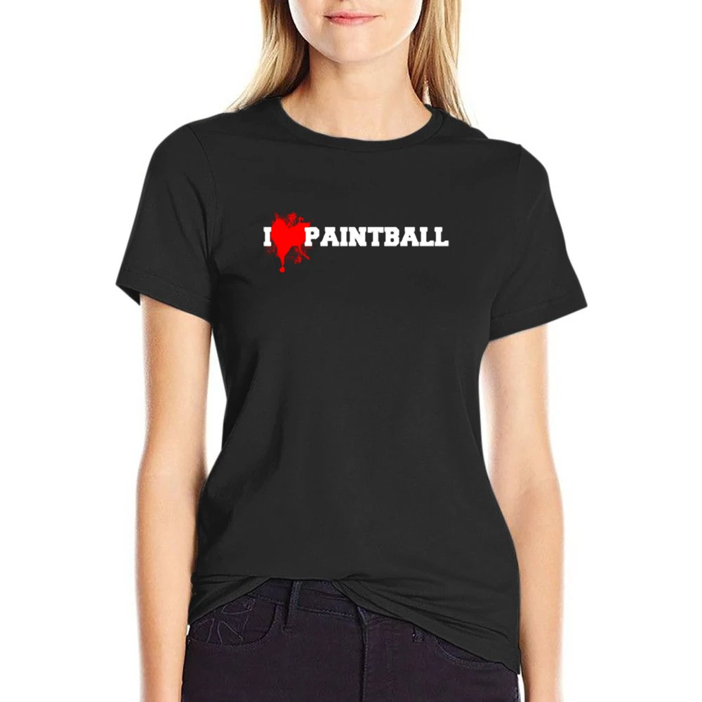 I heart Paintball US Size Women Ladies T-shirt