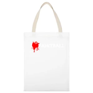 I heart Paintball White Canvas Tote Shopping Bag