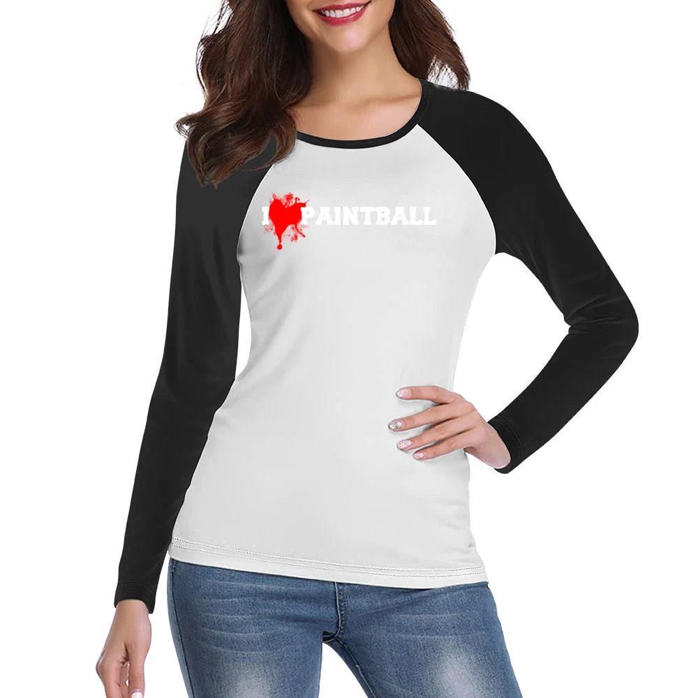 I heart Paintball Women Ladies Long Sleeve T-Shirt