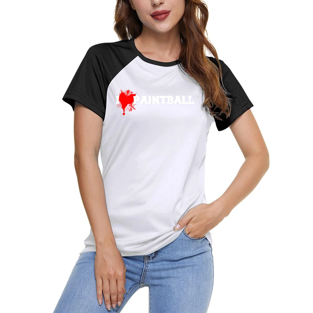 I heart Paintball Women Ladies Short Sleeve T-Shirt