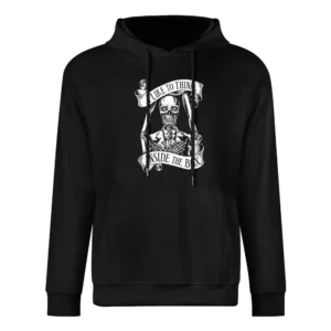 I like to think inside the box - Funny Skeleton in the coffin European Size Men Hoodie