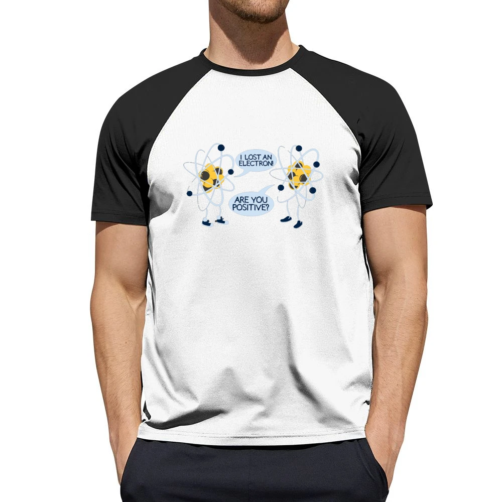 I lost an electron - Are you positive ? funny atom joke Men Short Sleeve T-Shirt