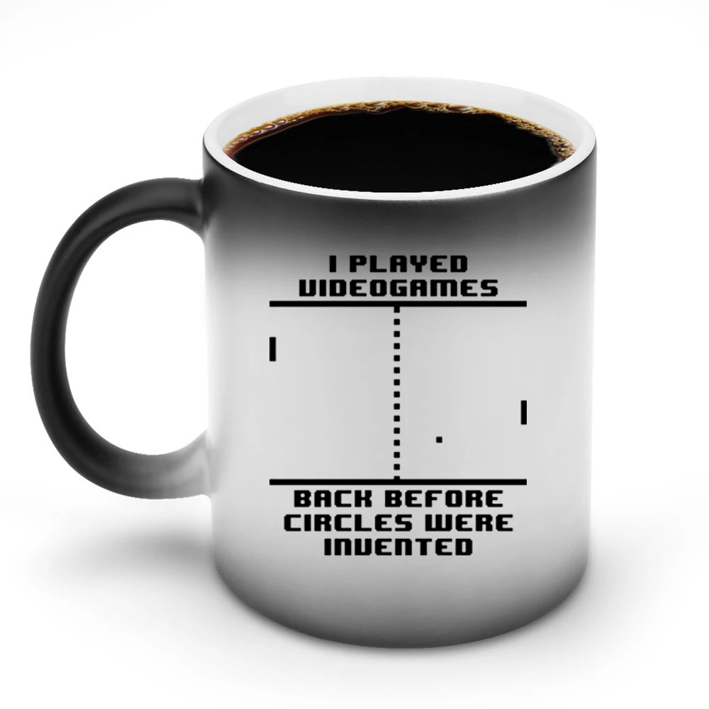 I played Video games back before circles were invented Discoloration Mug