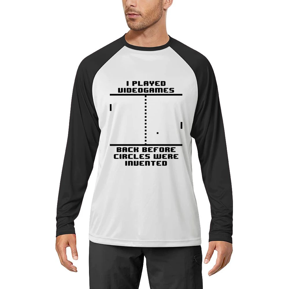 I played Video games back before circles were invented Men Long Sleeve T-Shirt