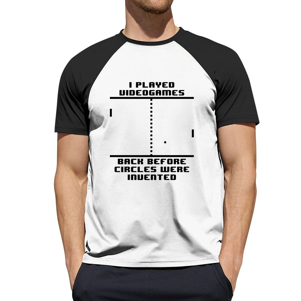 I played Video games back before circles were invented Men Short Sleeve T-Shirt