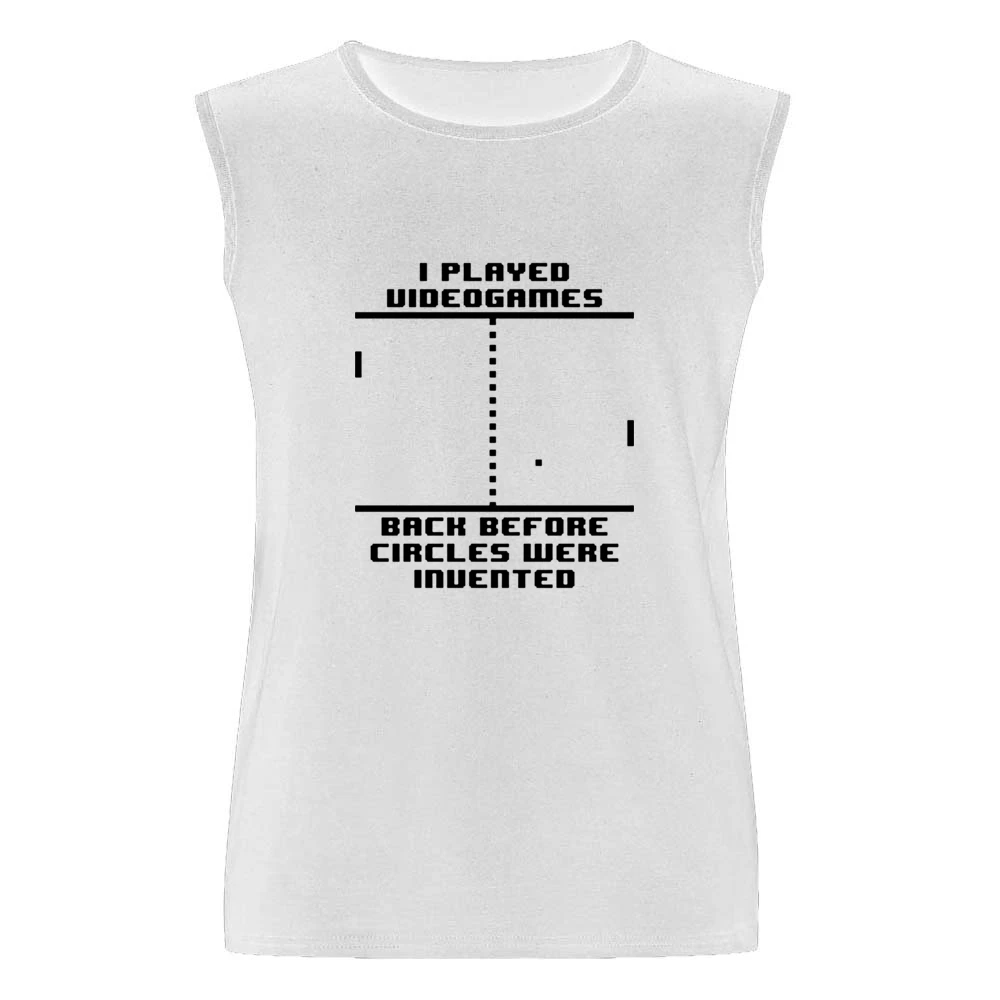 I played Video games back before circles were invented Men Sleeveless T-Shirt