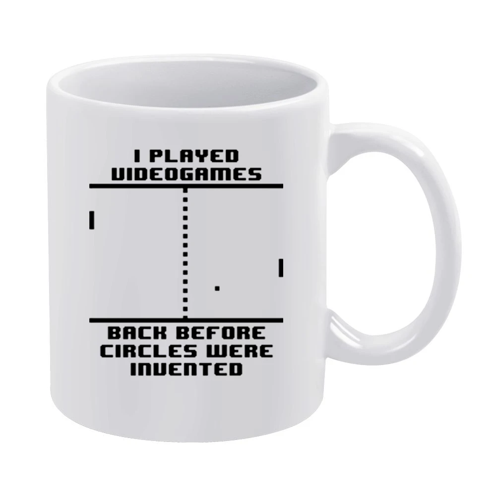 I played Video games back before circles were invented White Mug