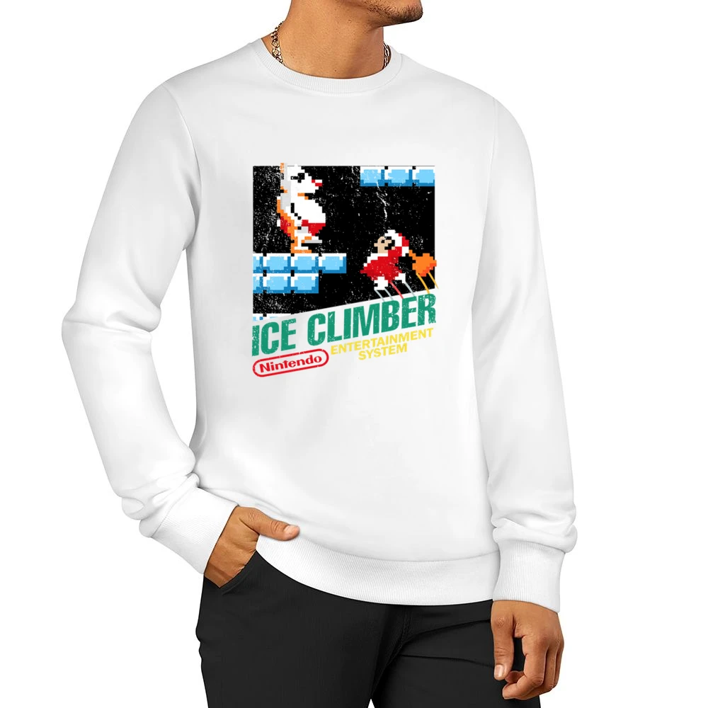 Ice Climber Nes Nintendo Old School Retro Video Game Japanese Fan Dist Men Pullover Sweatshirt