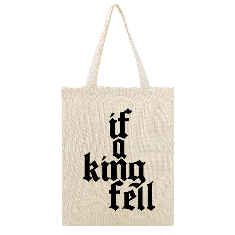 If A King Fell Travis Scott Tshirt (all Styles And Colors Available) Beige Canvas Tote Shopping Bag