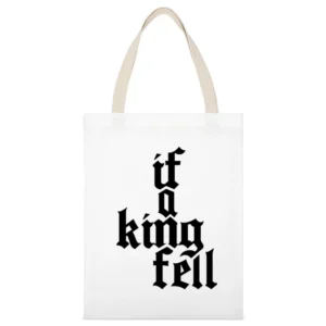 If A King Fell Travis Scott Tshirt (all Styles And Colors Available) White Canvas Tote Shopping Bag