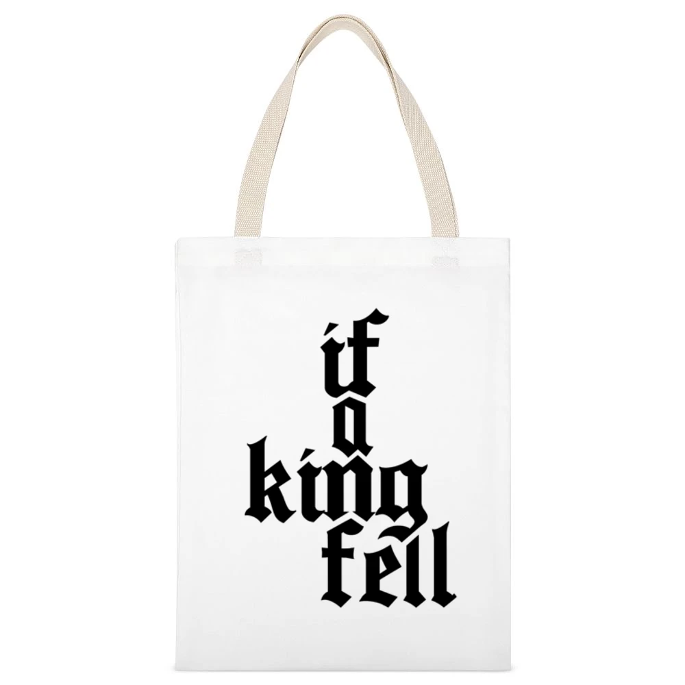 If A King Fell Travis Scott Tshirt (all Styles And Colors Available) White Canvas Tote Shopping Bag