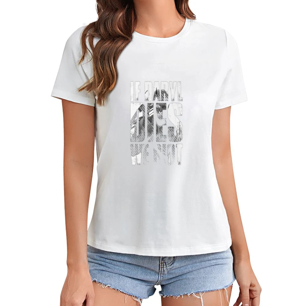 If Daryl Dies We Riot Tshirt Asian Size Women Ladies T-shirt