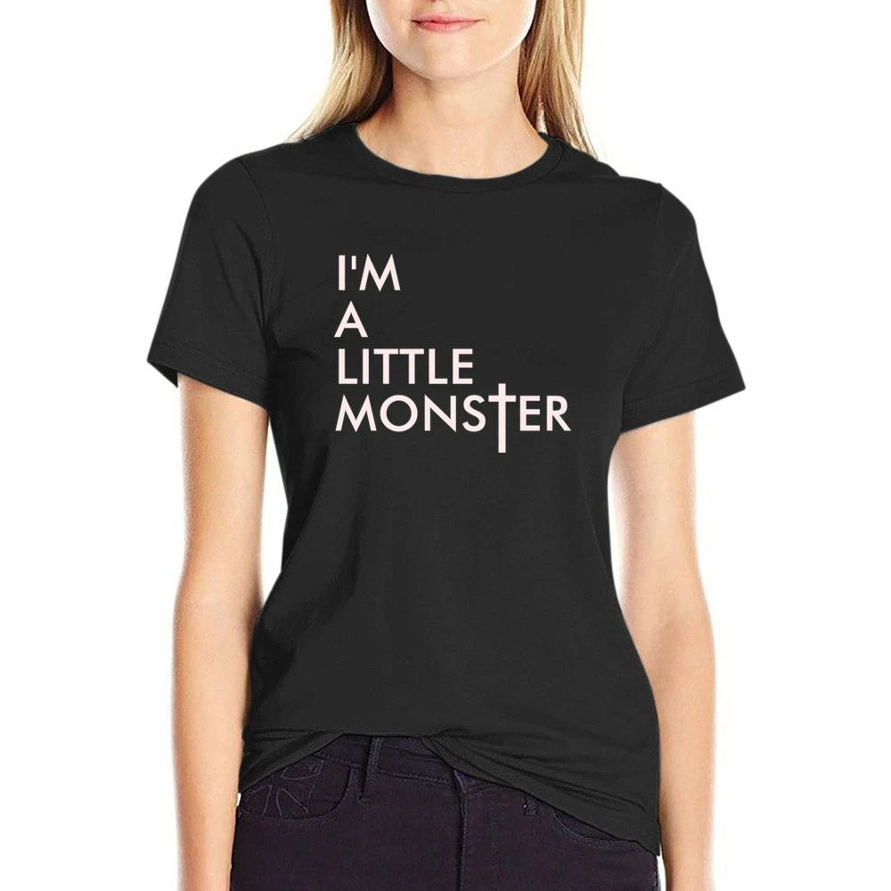 I'm A Little Monster Gaga Music US Size Women Ladies T-shirt