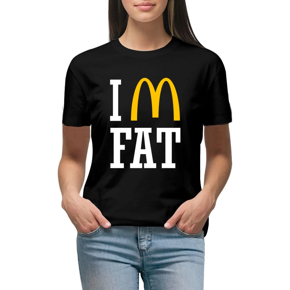 Im Fat Funny Fast Food Premium Women Ladies T-shirt