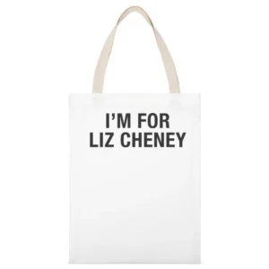 I'm For Liz Cheney As Seen On Kevin Costner White Canvas Tote Shopping Bag