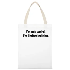 I'm Limited Edition White Canvas Tote Shopping Bag