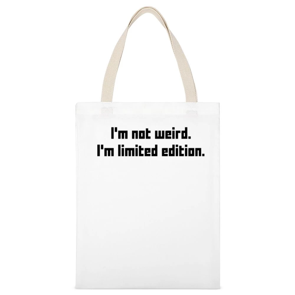 I'm Limited Edition White Canvas Tote Shopping Bag