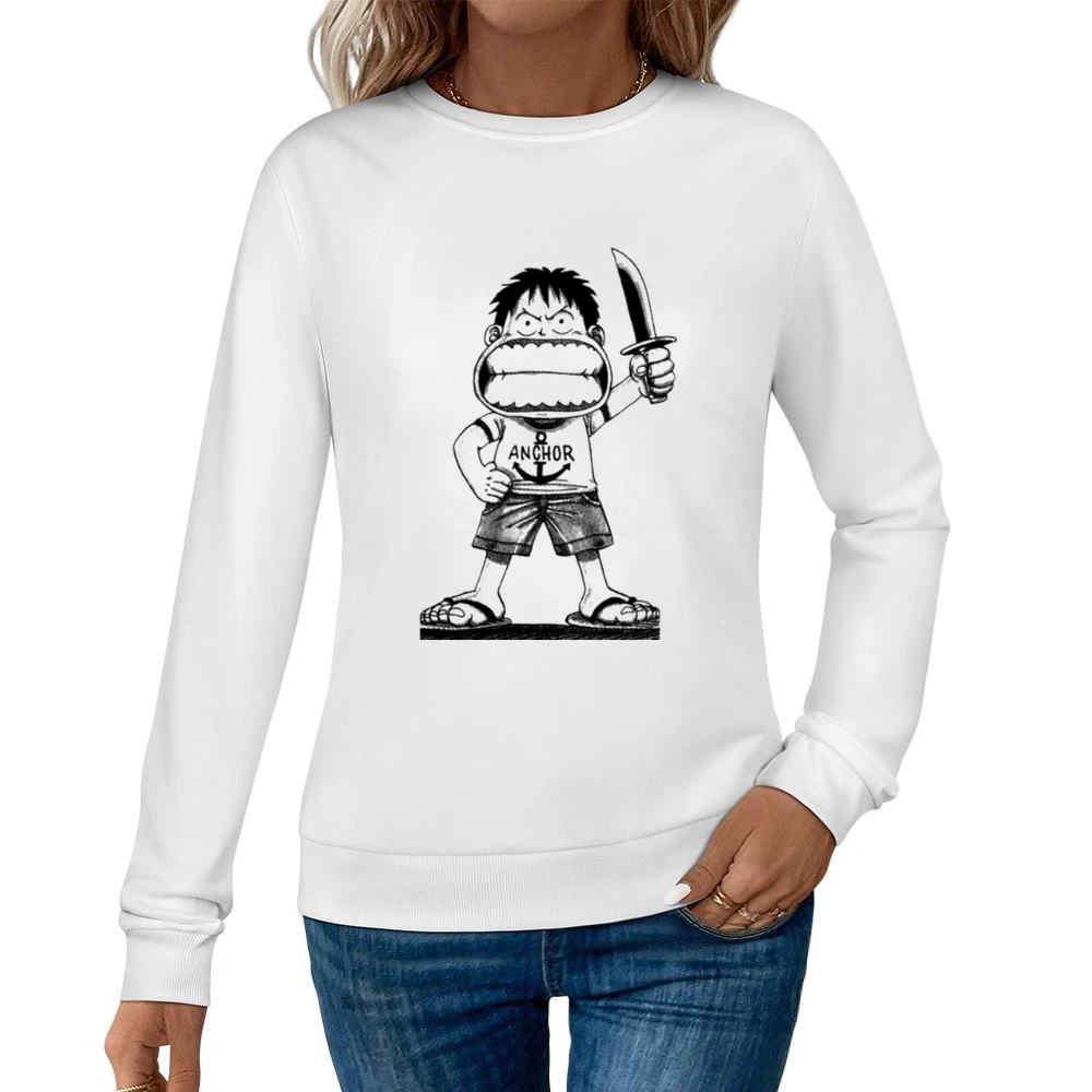 I'm Luffy! The Man Who Will Become Pirate King Little Monkey D Luffy O Women Pullover Sweatshirt