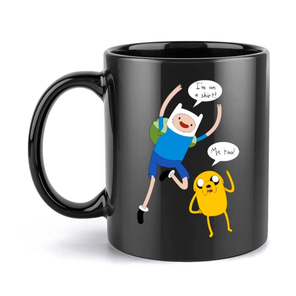 I'm on a Shirt funny finn and Jake adventure time Black Mug