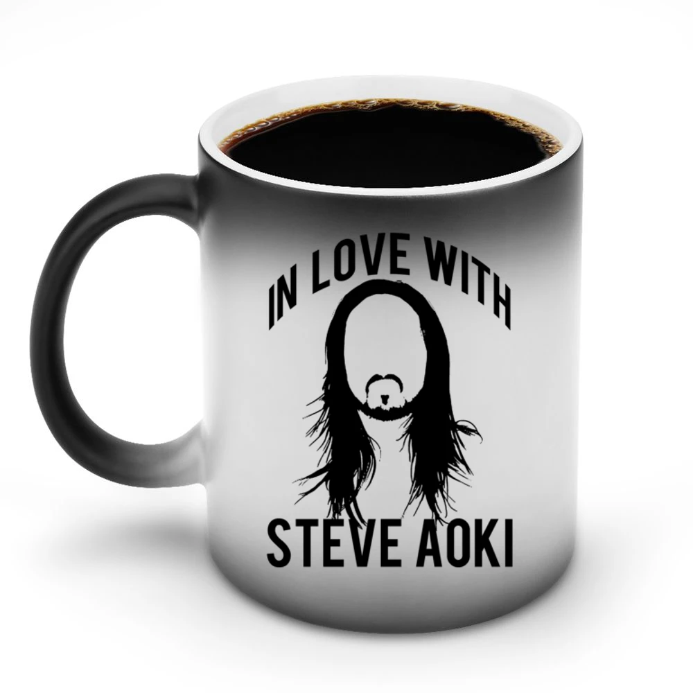 In Love With Steve Aoki Electronic House Music Producer Graphic T Shir Discoloration Mug