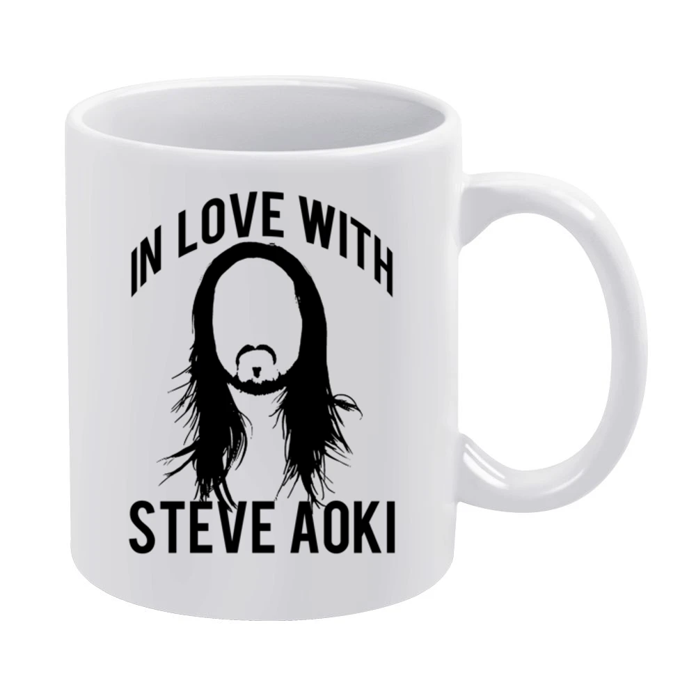 In Love With Steve Aoki Electronic House Music Producer Graphic T Shir White Mug