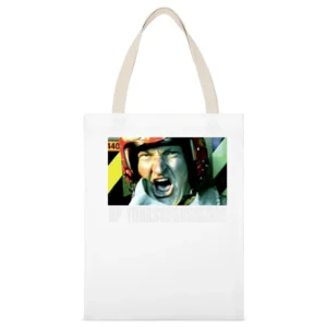 Independece Day Russell Casse Up Yourssssssss White Canvas Tote Shopping Bag