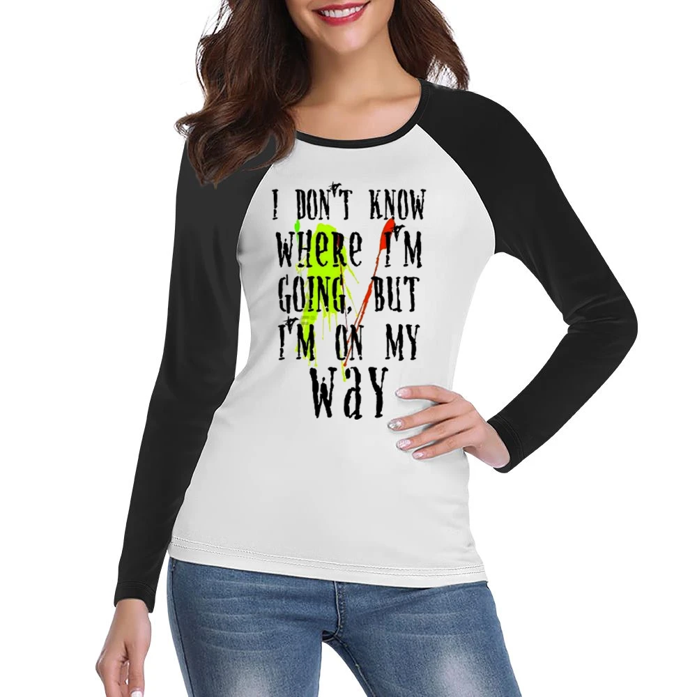 Ink stains - I dont know where i'm going but i'm on my way Women Ladies Long Sleeve T-Shirt