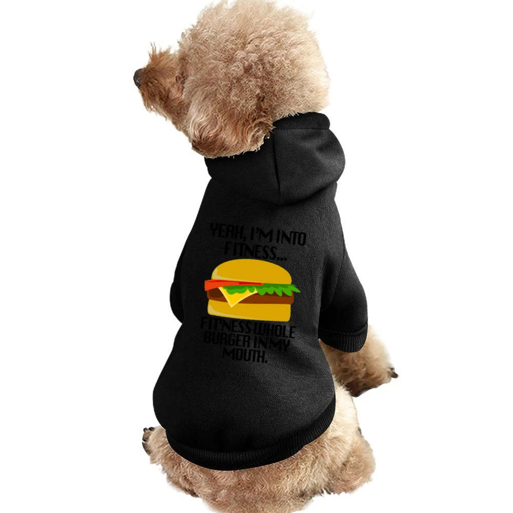 Into Fitness Whole Burger In My Mouth Funny Graphic Tee Shirt Pet Apparel Clothes