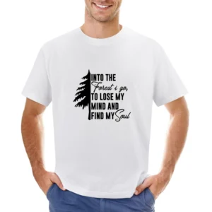 Into The Forest I Go Fun Graphic Travel Adventure Asian Size Men T-Shirt