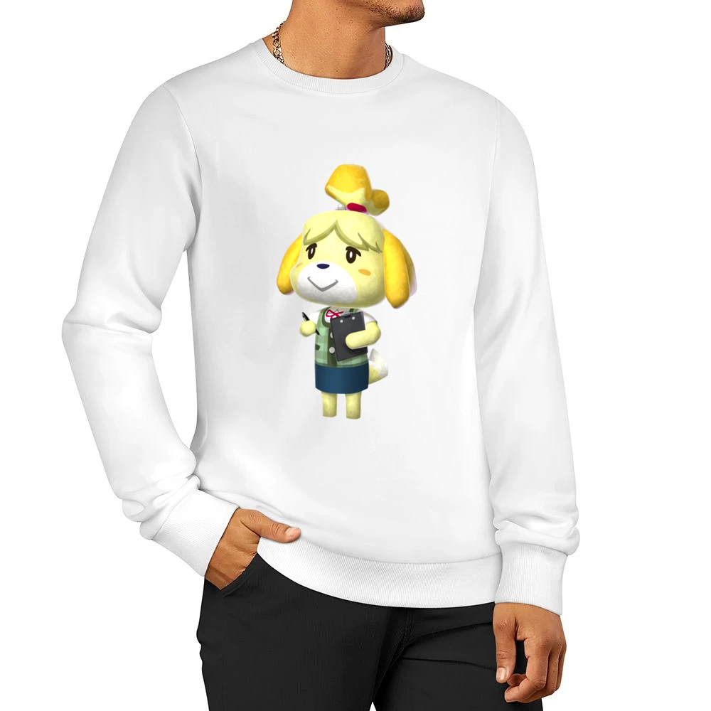 Isabelle From Animal Crossing Nintendo Character Video Game Fan T Shir Men Pullover Sweatshirt