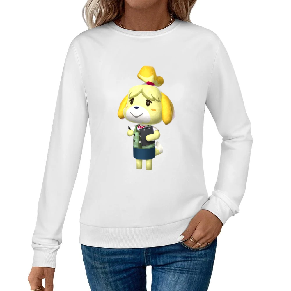 Isabelle From Animal Crossing Nintendo Character Video Game Fan T Shir Women Pullover Sweatshirt