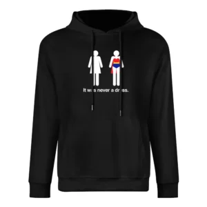 It Was Never A Dress Fun Wonder Woman Female Icon Feminism European Size Men Hoodie