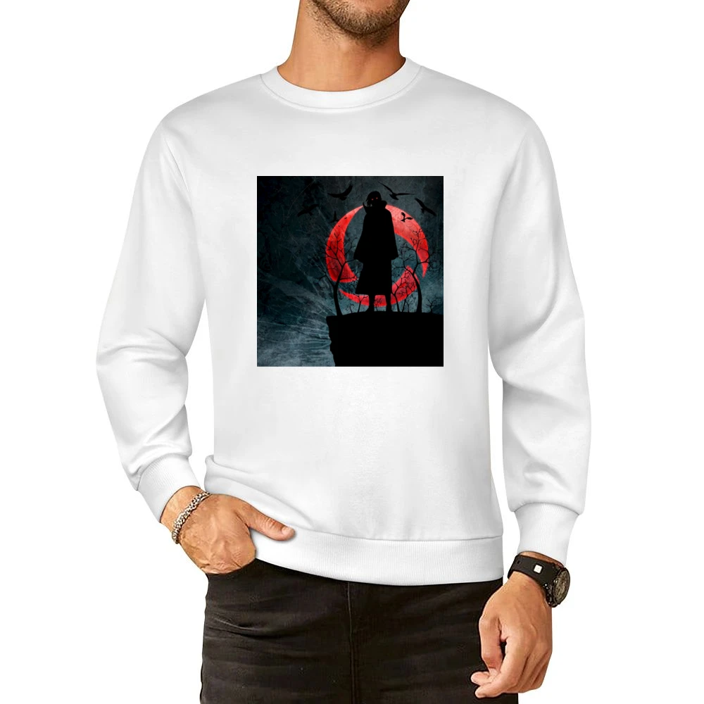 Itachi Uchiha sharingan eye black crow shadow Naruto anime manga T Shi European Size Pullover Sweater