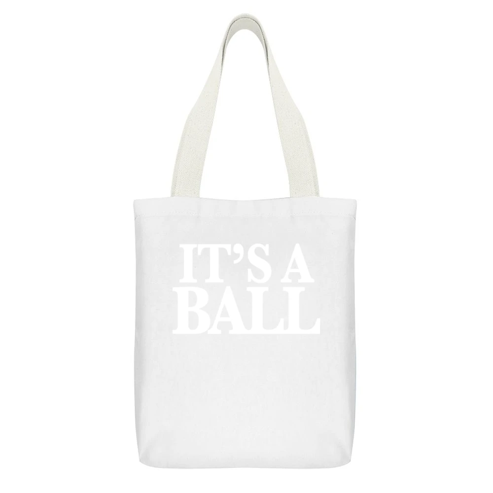 Its Al Ball Fun Lavar Ball Interview Football Graphic Sports White Canvas Tote Shopping Bag With Interior Pocket
