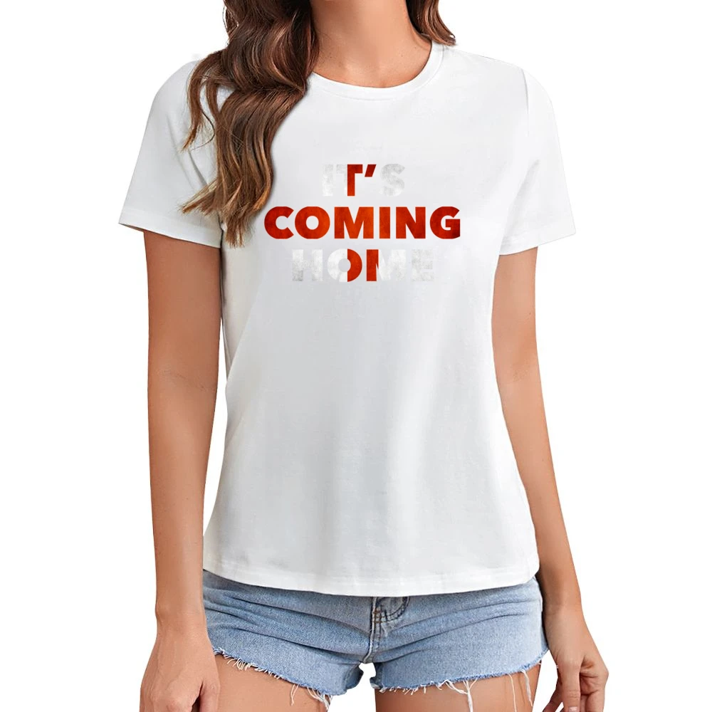 It's Coming Home England World Cup 2018 Soccer Football Fan Asian Size Women Ladies T-shirt