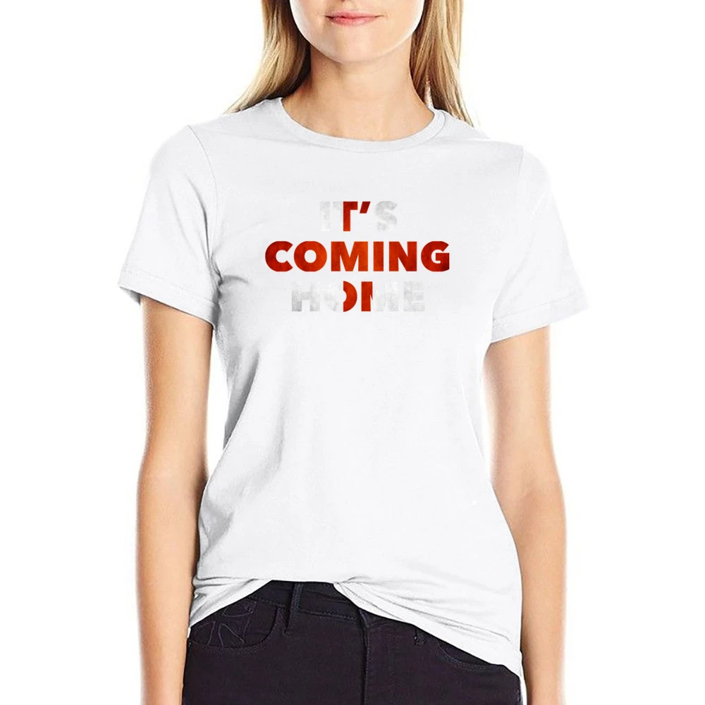 It's Coming Home England World Cup 2018 Soccer Football Fan US Size Women Ladies T-shirt
