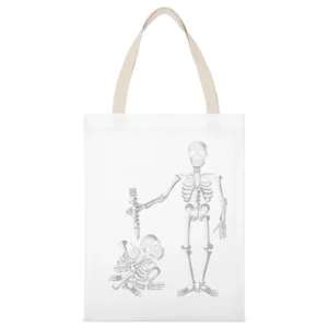 I've got your back funny parody skull skeleton back bones White Canvas Tote Shopping Bag