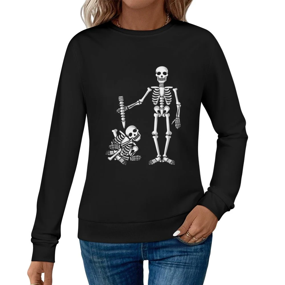 I've got your back funny parody skull skeleton back bones Women Pullover Sweatshirt