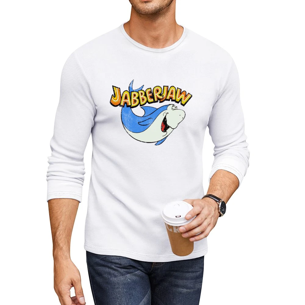 Jabberjaw Fun Cool Vintage Style Distressed Graphic Retro Tv Show T Sh Men CrewNeck Long Sleeve T-Shirt
