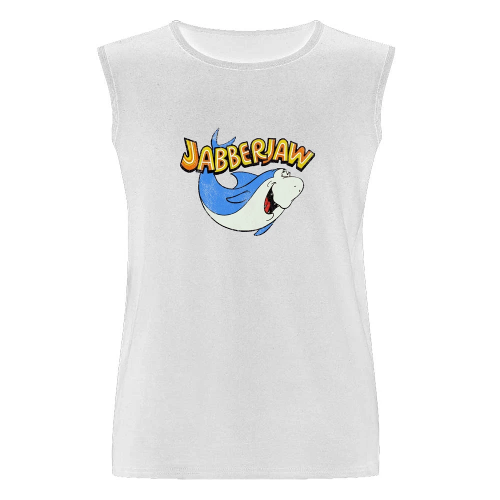 Jabberjaw Fun Cool Vintage Style Distressed Graphic Retro Tv Show T Sh Men Sleeveless T-Shirt